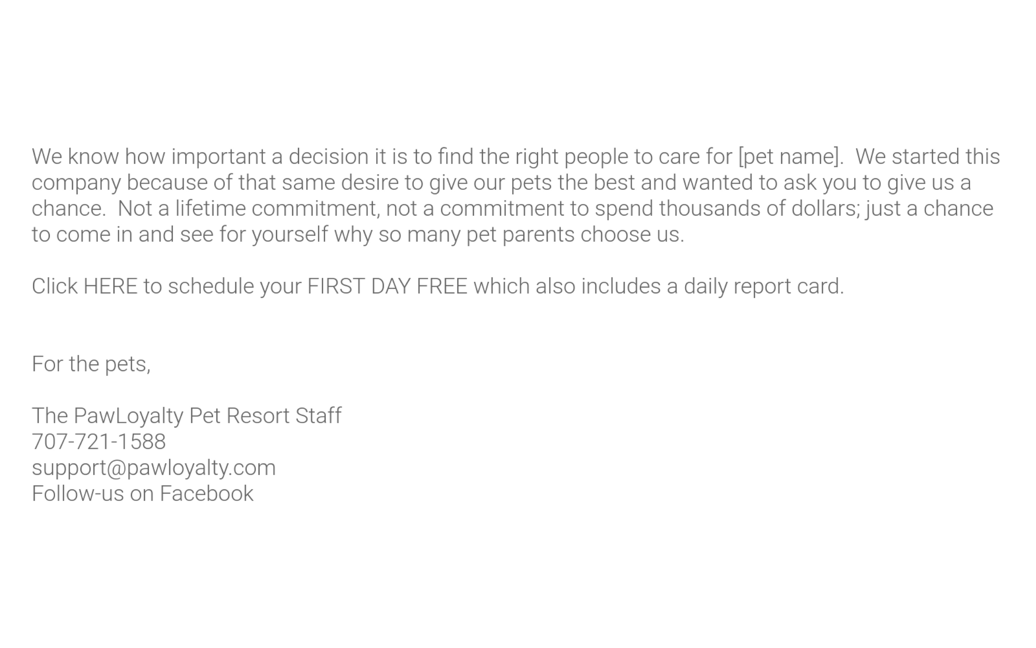 pet sitting report card form